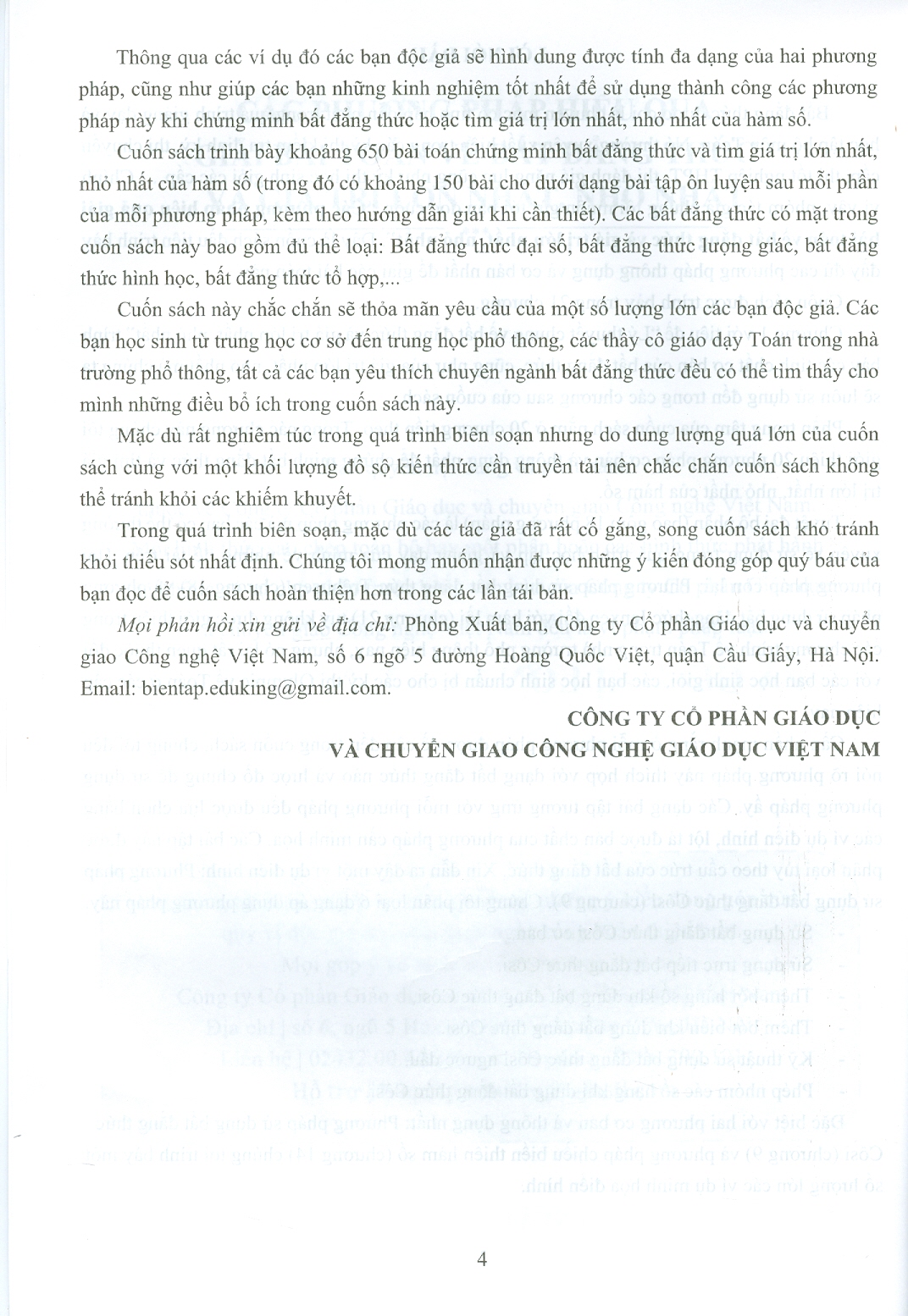 Các Phương Pháp Hiệu Quả Giải Bài Toán Về Bất Đẳng Thức Và Giá Trị Lớn Nhất, Nhỏ Nhất