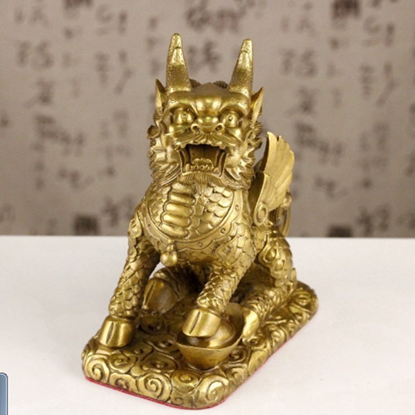 Tượng KỲ LÂN ĐỒNG 11cm*6.5cm*12cm - hoá sát, trấn trạch, kích tài lộc.....