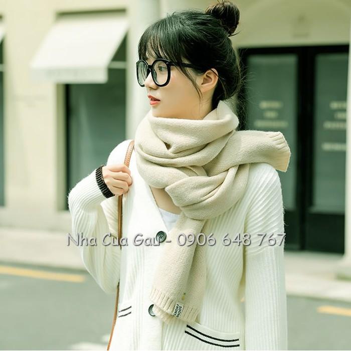 Khăn len lông 2 mặt logo quả dứa