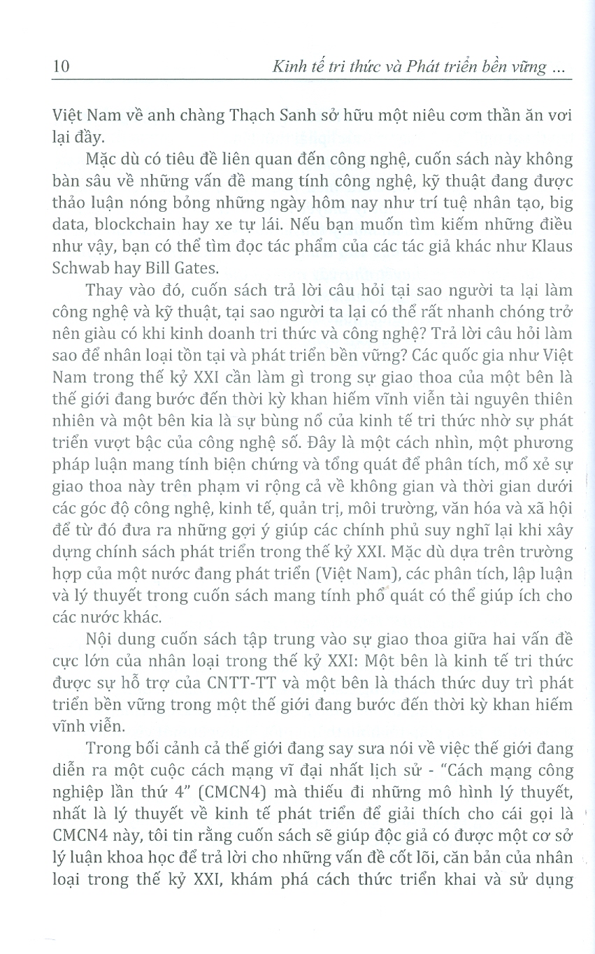 Kinh Tế Tri Thức Và Phát Triển Bền Vững - Tìm Kiếm Niêu Cơm Thạch Sanh Trong Thế Kỷ XXI Thực Tế Hay Không Tưởng? - Tập 1: THẾ GIỚI