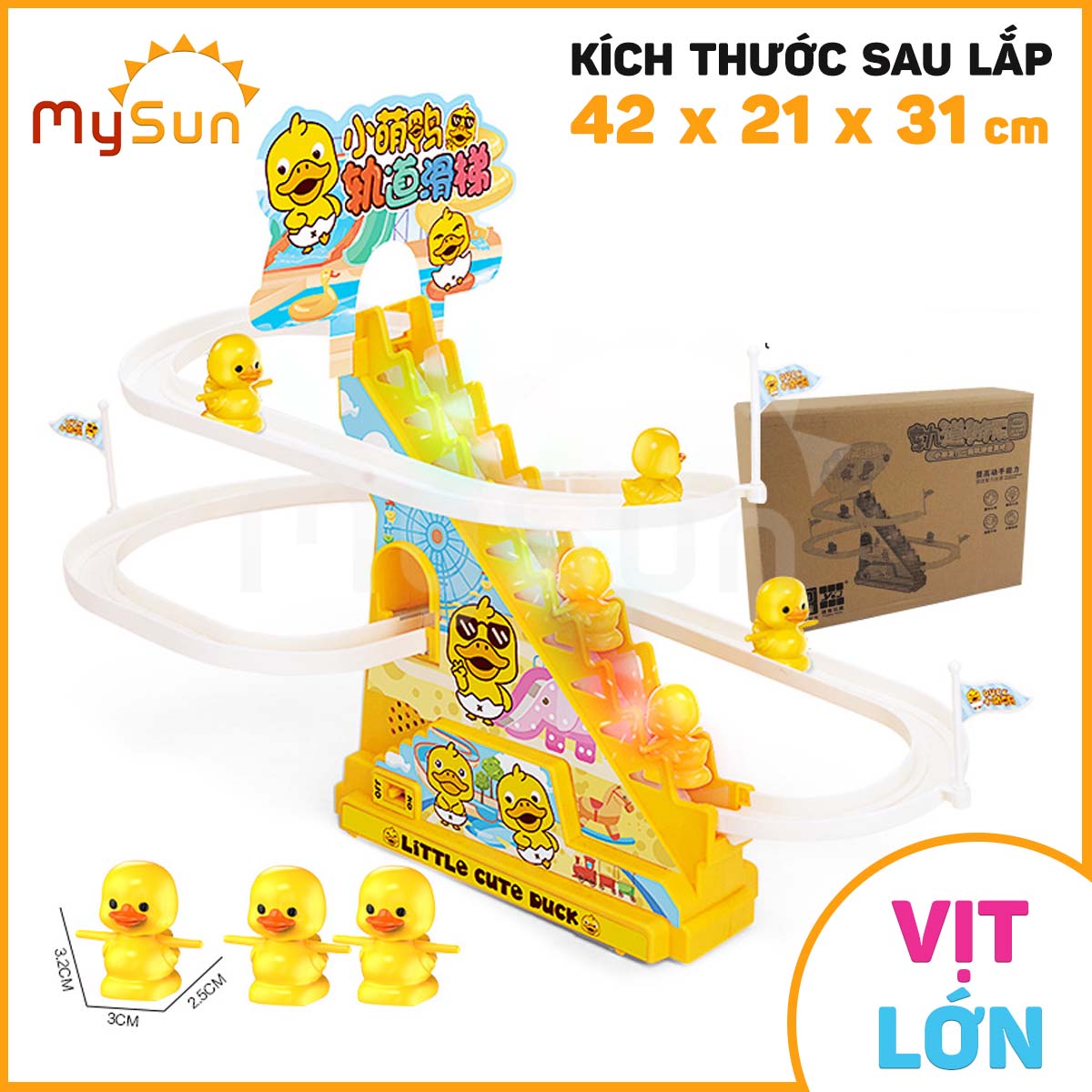 Vịt Leo Cầu Thang Tuột Trượt Ống Nước Đồ Chơi Trong Nhà Cho Bé Giá Rẻ. - Vịt Leo Thang - Cỡ Lớn