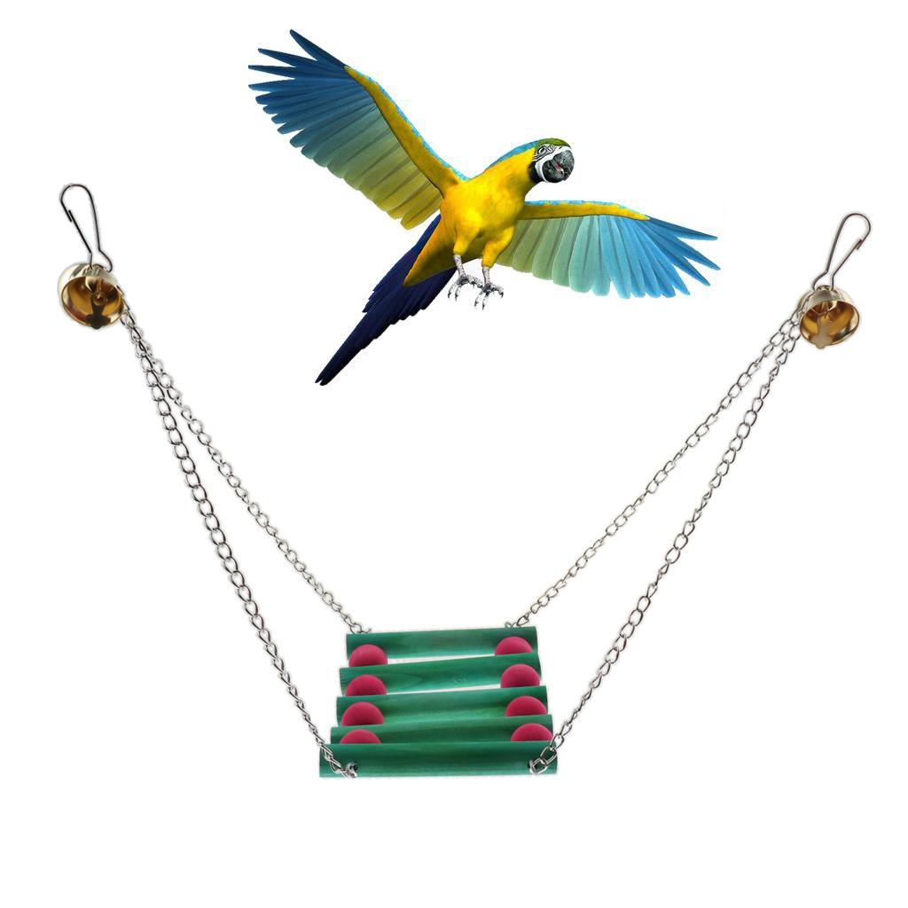 Pet Parrot Chew Swing/Tunnel/Bell Toys Cage Decoration Hanging Toy