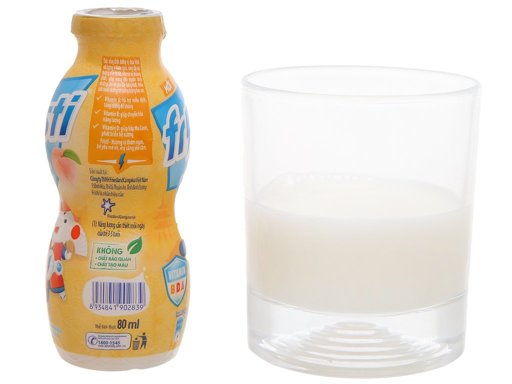 Tặng 1 Chai Nước Rửa Tay Lifebuoy 3Ok - Combo 2 Thùng Sữa Chua Uống Fristi Hương Đào- 48 Chai 80ml