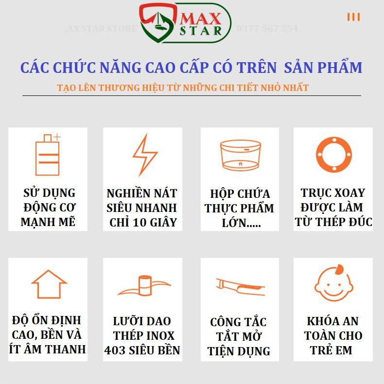 Máy xay tỏi ớt mini cầm tay bằng điện Xay tỏi ớt hành thịt cầm tay mini cao cấp