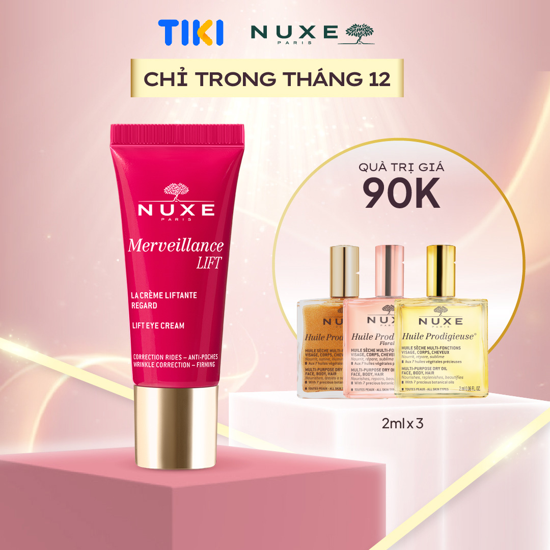 Kem dưỡng nâng cơ và chống lão hóa chuyên sâu cho vùng mắt NUXE Merveillance LIFT Lift Eye Cream 15ml