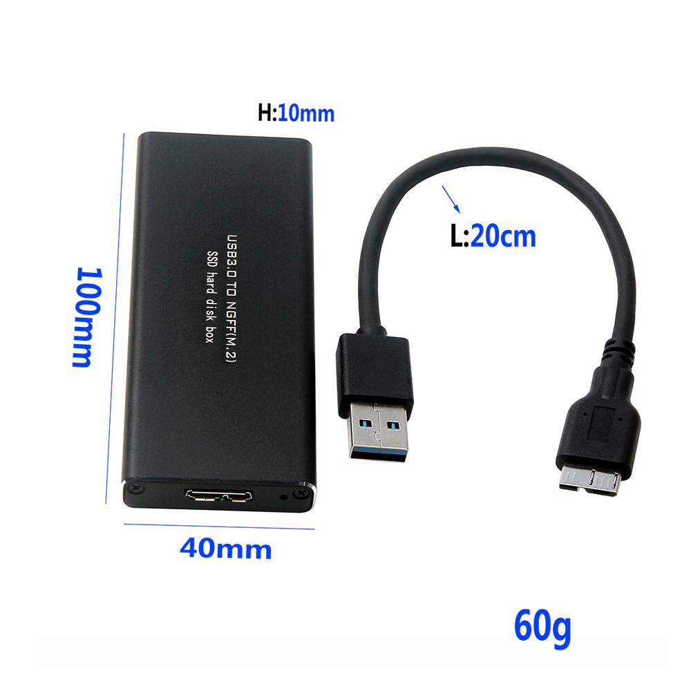 Hộp đựng đĩa cứng M.2 NGFF sang USB3.0 Bộ điều hợp SSD Hỗ trợ giao thức UASP