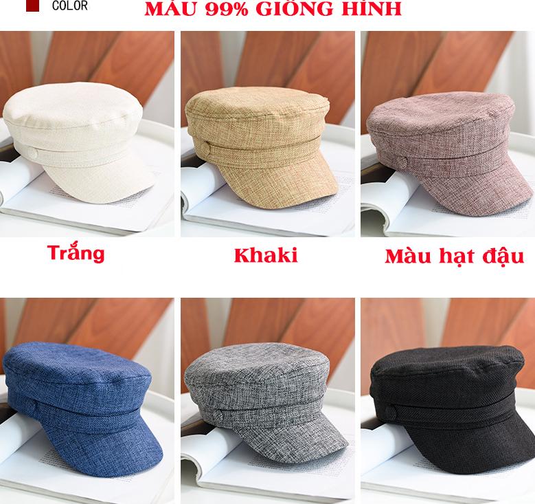 Mũ beret Navy phong cách thời trang Retro 6 màu