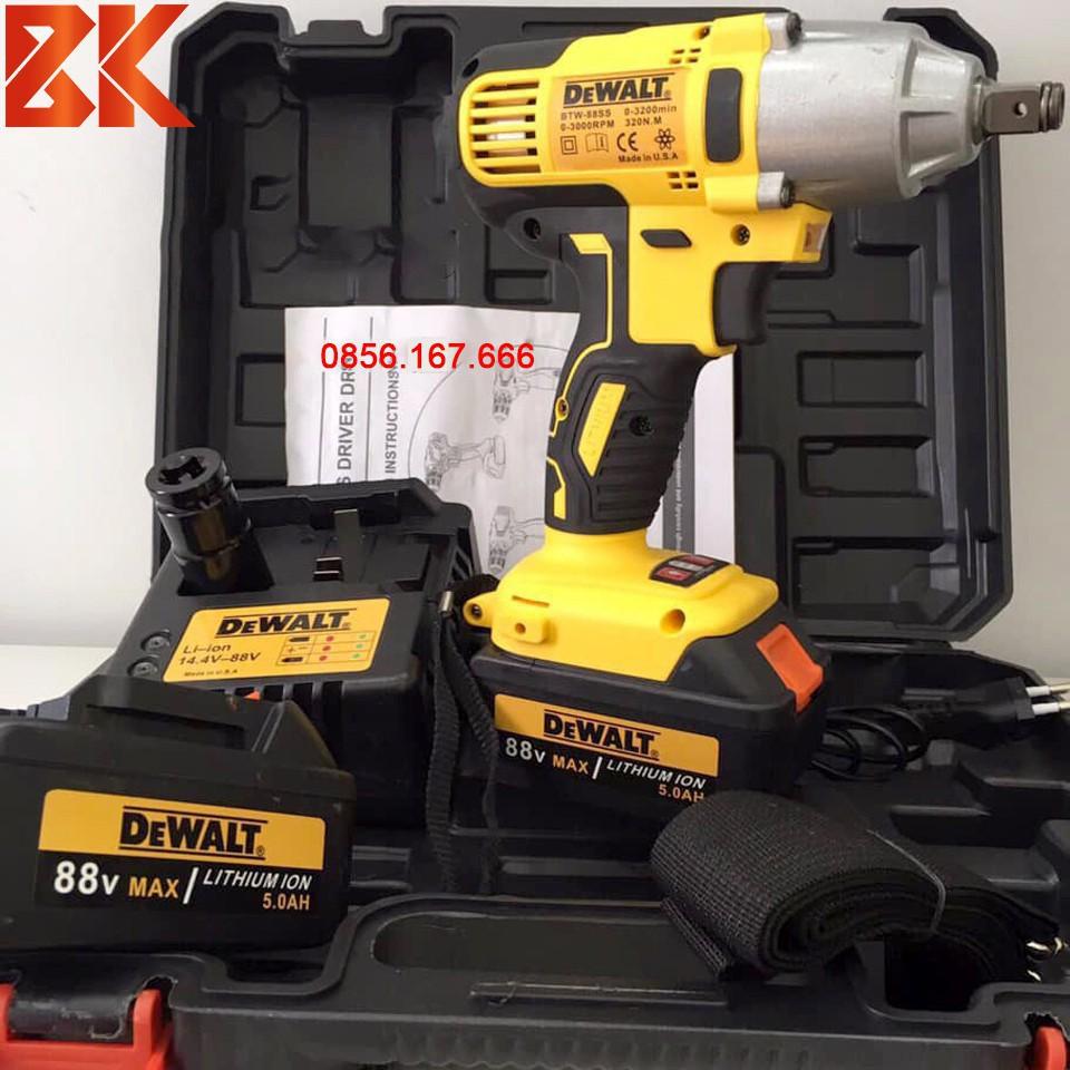 Máy siết bulong Dewalt 88V 320Nm ( TẶNG Đầu khẩu ) – Máy bắt vít, máy vặn vít Dewalt – Không chổi than