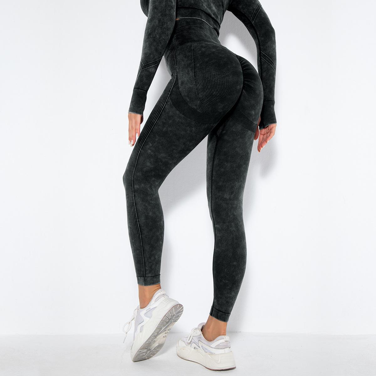 Áo Tập Yoga Thể Thao Chạy Bộ Thể Thao Co Giãn Nâng Thể Dục Quần Legging Liền Mạch Thể Thao Tập Gym Tập Thể Dục Quần Sóc
