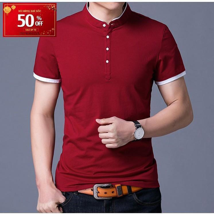 Áo thun nam cổ trụ thời trang