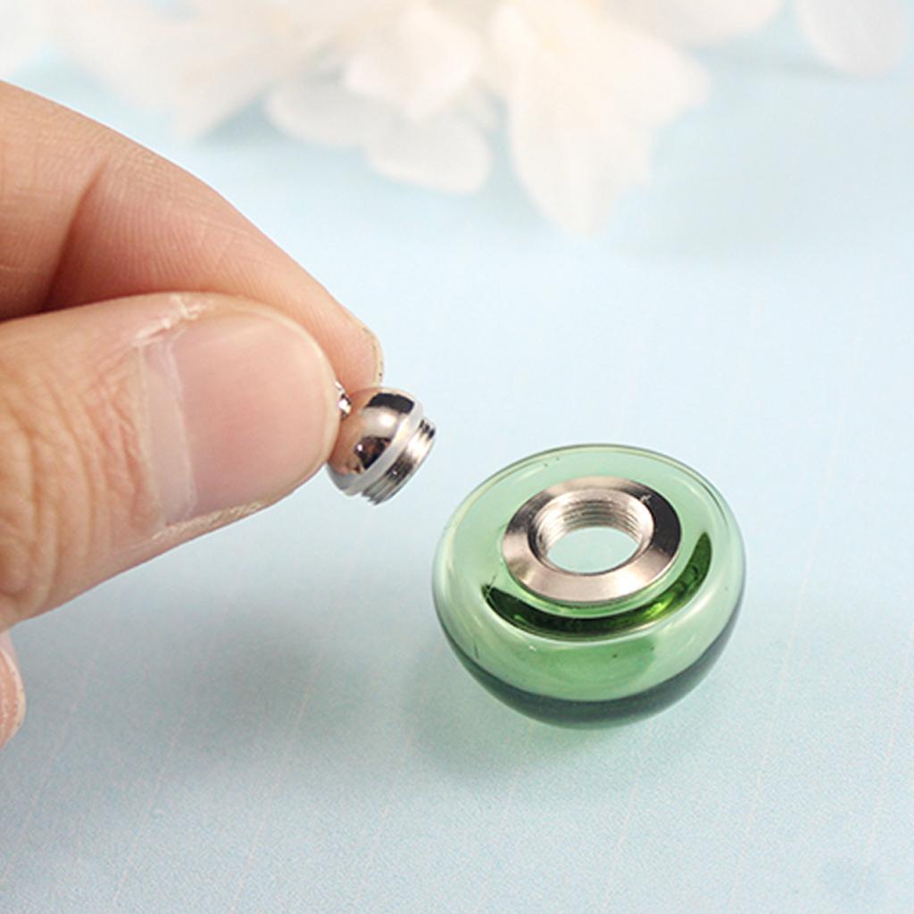 6 Pieces Pack Tiny 16mm Glass Ball Pendant Beads Half Round for Art Jewelry Craft DIY for Earring Dangle Charms Xmas Tree Decor