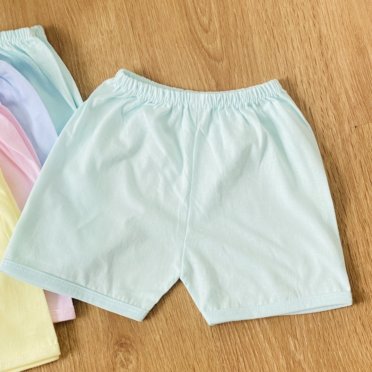 Combo 5 quần đùi sơ sinh JOU cotton 100% màu nhạt cho bé trai, bé gái, quần áo sơ sinh chất vải mềm, mịn, thoáng mát, hàng Việt Nam chất lượng