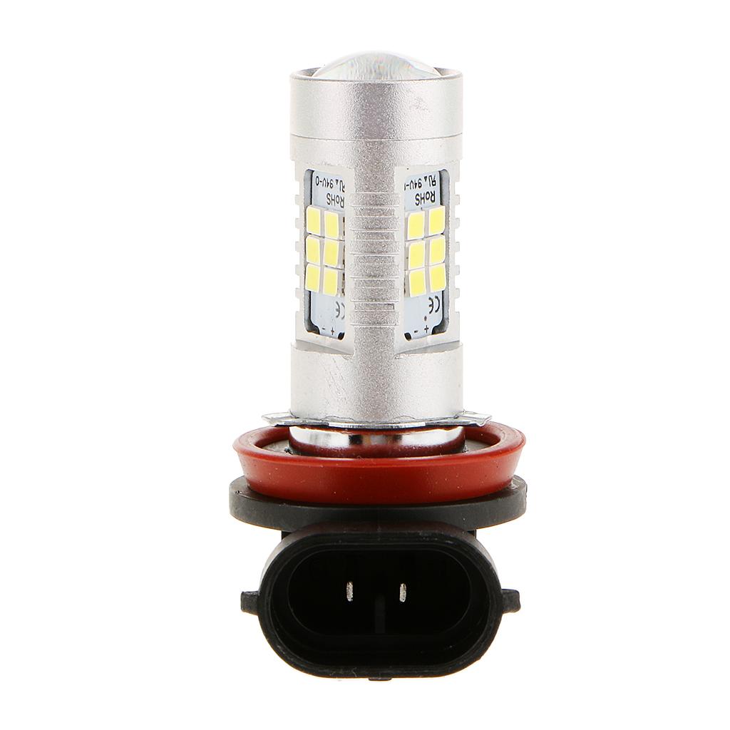White 12V 21W H11 H9 Fog Light DRL Headlight LED Lamp Bulb 21PCS SMD LED