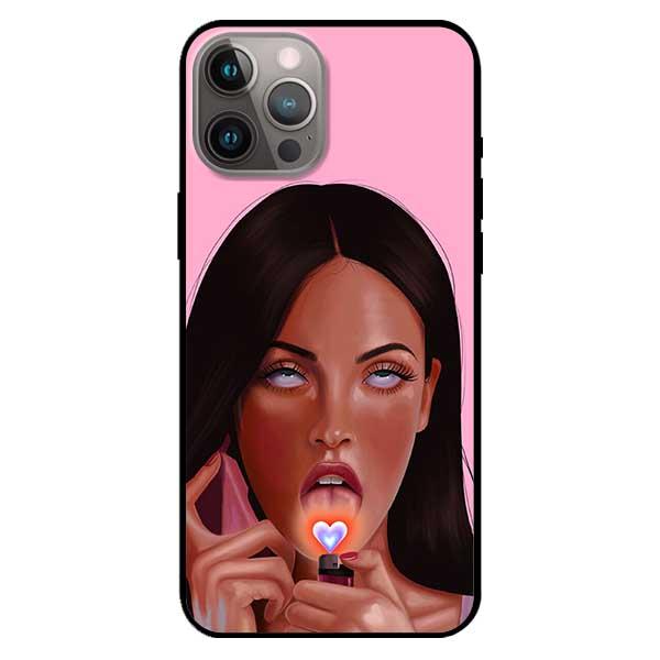 Ốp lưng dành cho iPhone 12 Mini - iPhone 12 - iPhone 12 Pro - iPhone 12 Pro Max - Cô Gái Tim Lửa Hồng