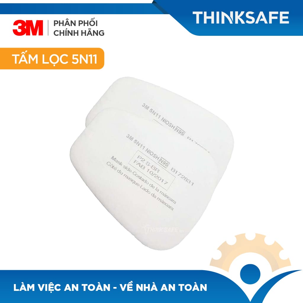 10 TẤM LỌC BỤI 3M 5N11 LỌC BỤI SIÊU MỊN ĐẾN PM2.5 DÙNG CHO PHIN LỌC 6000 VÀ MẶT NẠ PHÒNG ĐỘC 3M 6000, 7500