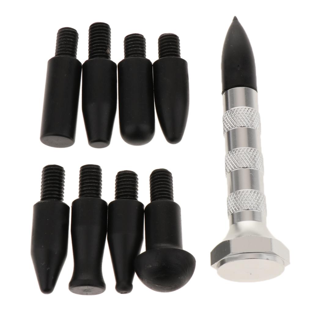 Universal Paintless Dent Repair Tap Down Pen with 9 Heads Tips Dent Removal Tools
