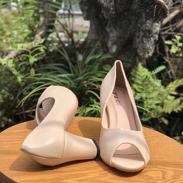 Giày da cao gót nữ 21298 hot trend
