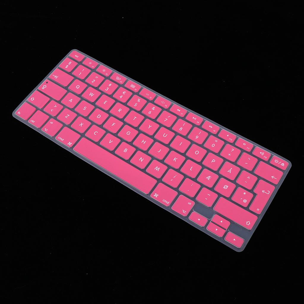 Thin Silicone Keyboard Protector Cover Skin Danish Phonetic for 13.3 inch 15pro Macbook, Soft Touch and Easy to Clean