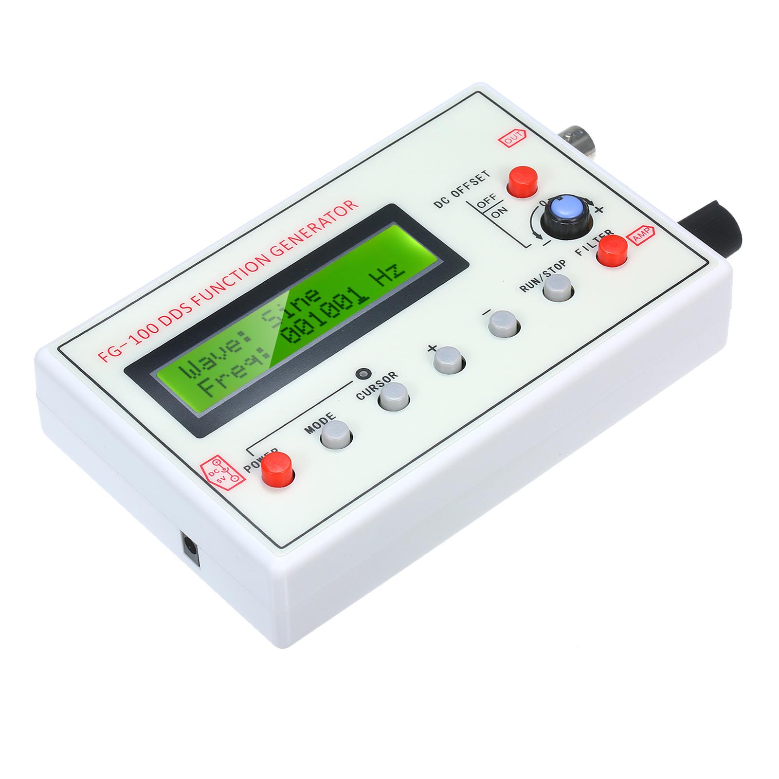 1HZ-500KHZ FG-100 DDS Functional Signal Generator Sine Triangle Square Sawtooth ECG Noise Output Frequency Meter Signal