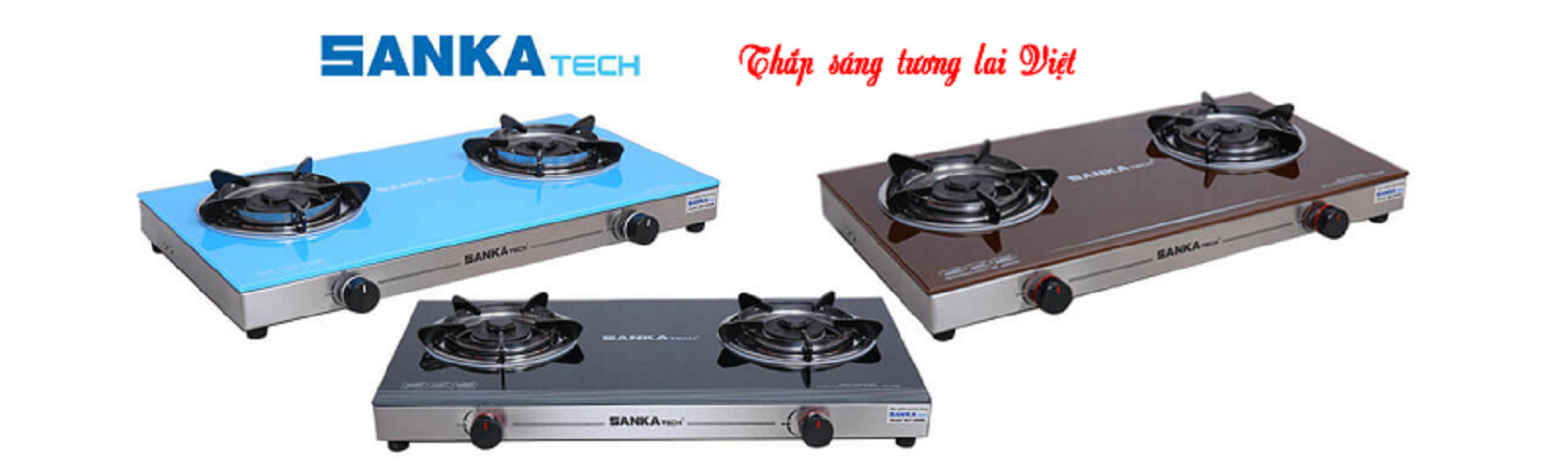 Bếp Ga Đôi Cao Cấp SANKAtech SKT 665BB Điếu đúc gang Sen đồng - Hàng chính hãng