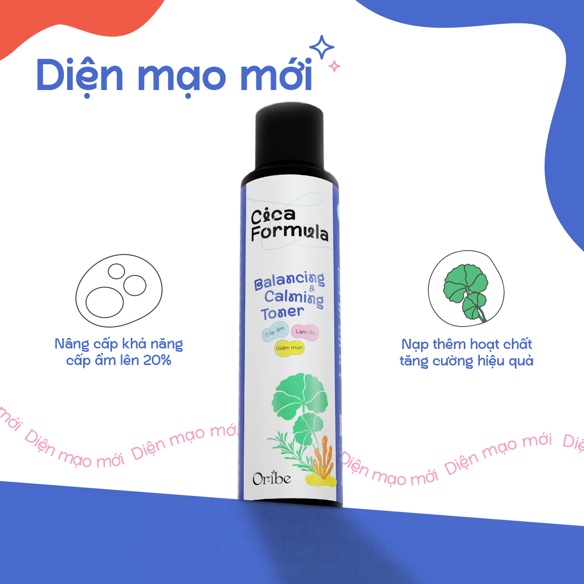 Toner rau má giảm mụn Oribe Cica Formula giúp dưỡng ẩm se khít lỗ chân lông dùng được cho da nhạy cảm 150ml