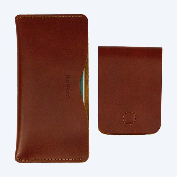 Couple Opmo &amp; Gerbera Handcrafted Wallet Red