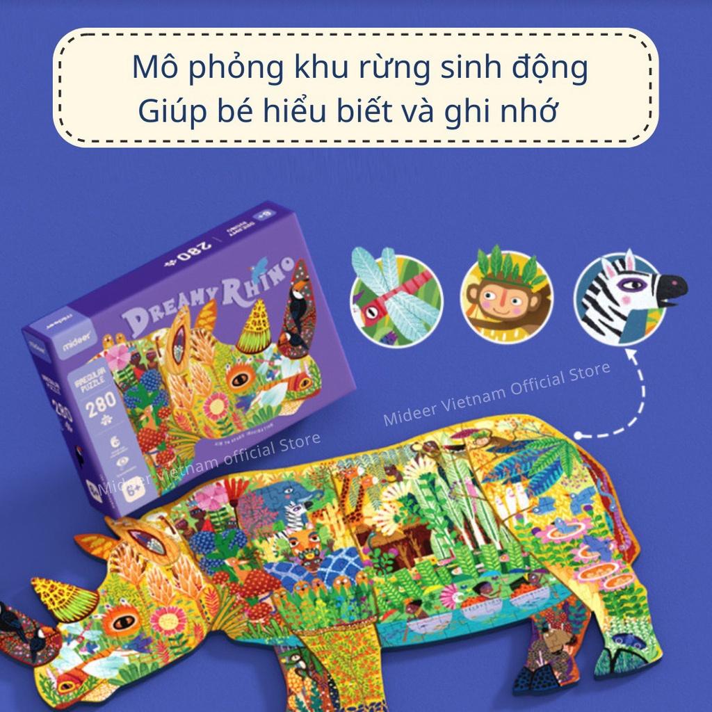 Đồ Chơi Xếp Hình Động Vật Mideer Large animal-shaped puzzle, Đồ Chơi Ghép hình tư duy cho bé 5, 6, 7, 8+ Tuổi