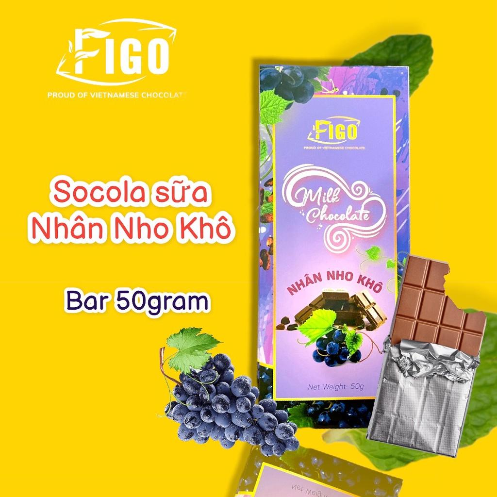 Kẹo socola sữa siêu ngon 50g đủ vị FIGO, đồ ăn vặt văn phòng bán chạy