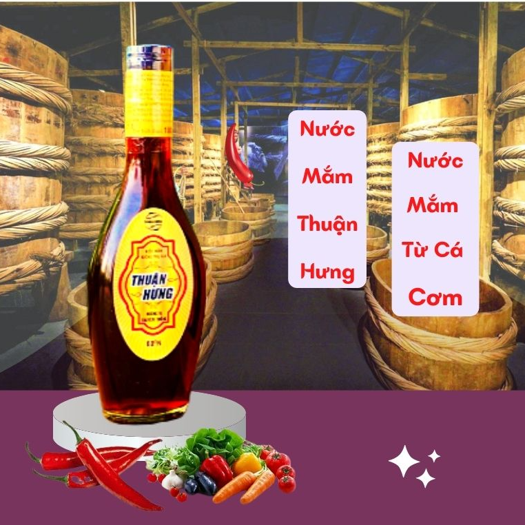 NƯỚC MẮM PHAN THIẾT CHAI THỦY TINH - THUẬN HƯNG 60 ĐỘ ĐẠM/ 1 THÙNG 20 CHAI 180ML