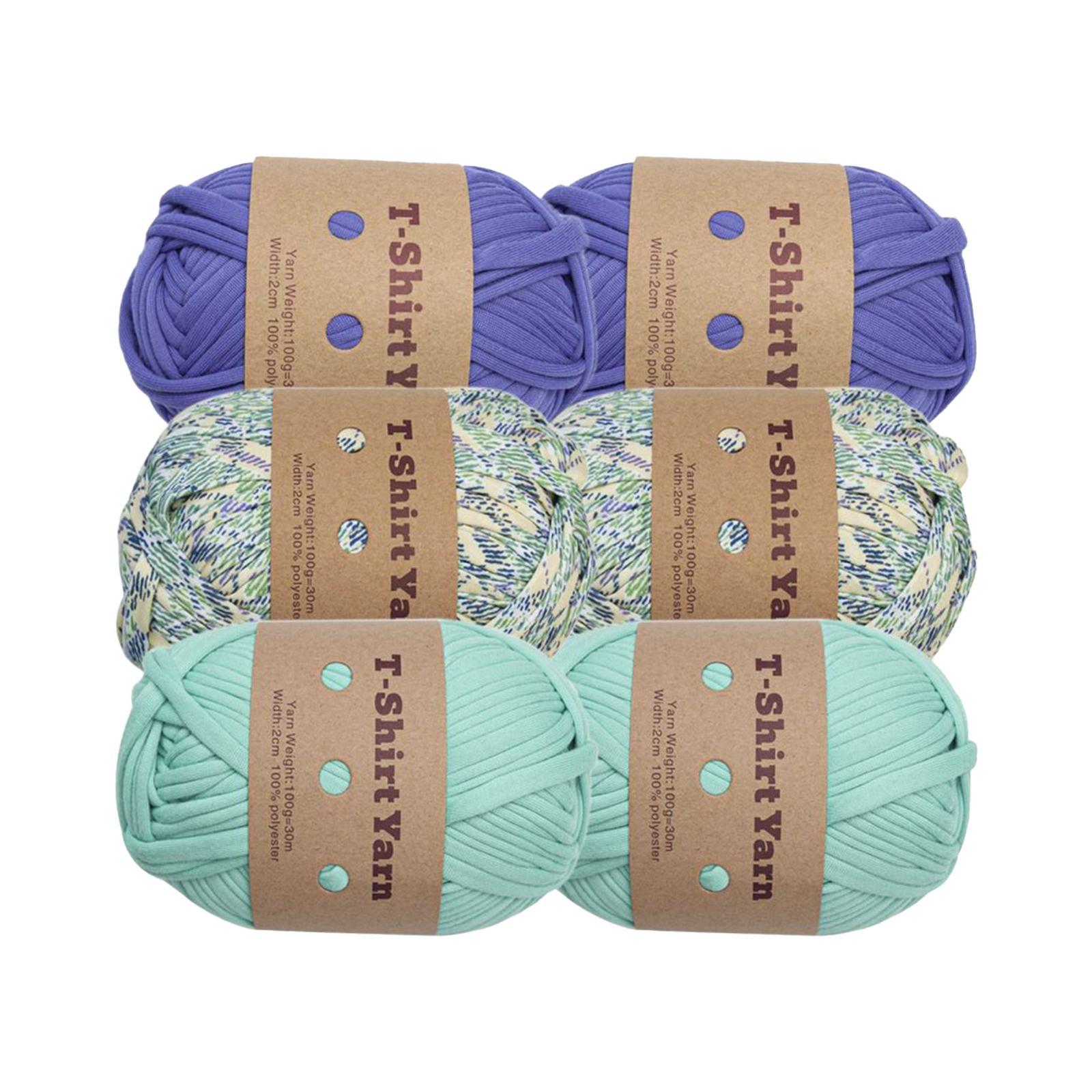 6Pcs T Shirt Crocheting Tube Giant Yarn for Blanket Macrame Pillow