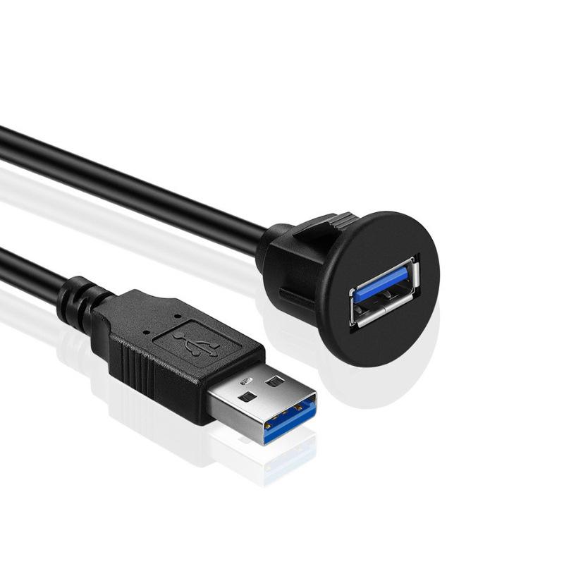 USB 3.0 PANEL Flush Mount Mở rộng cáp mở rộng với khóa cho xe tải xe tải xe máy 1m