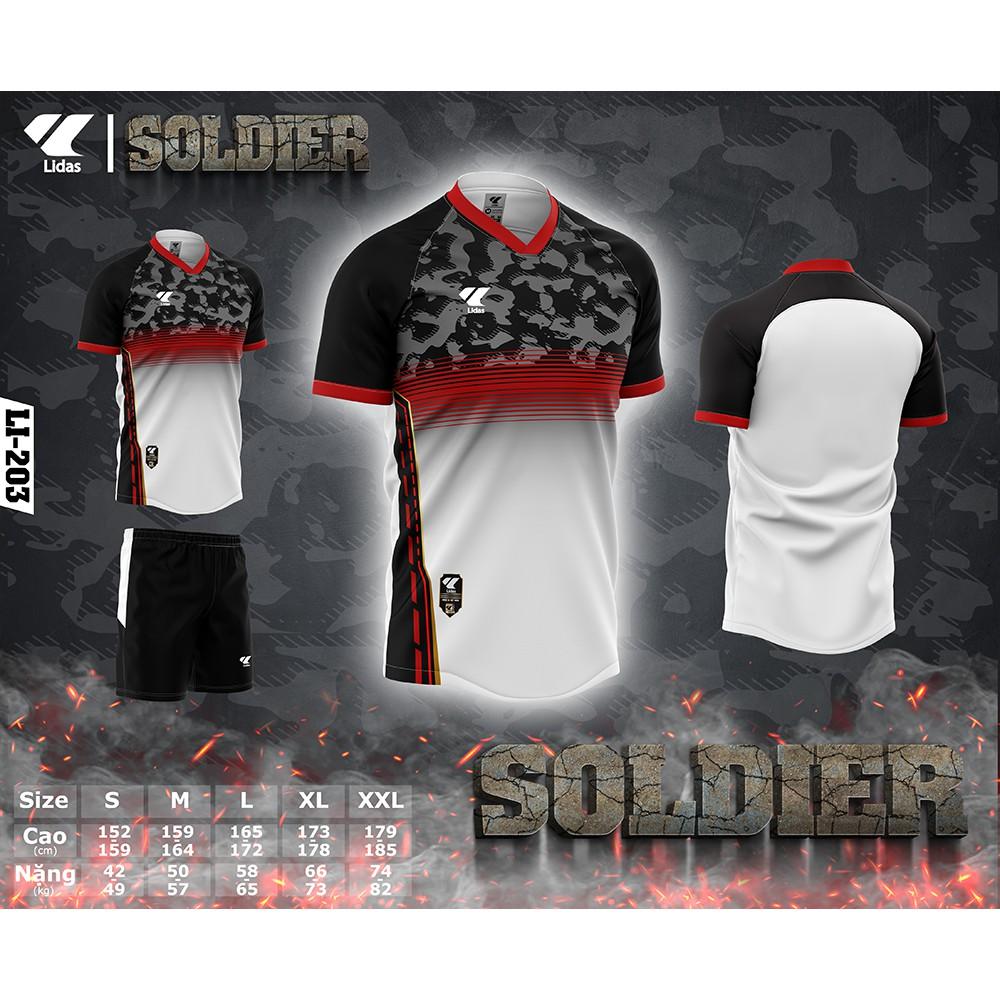 Bộ quần áo thể thao đá bóng Nam - Nữ LIDAS SOLDIER