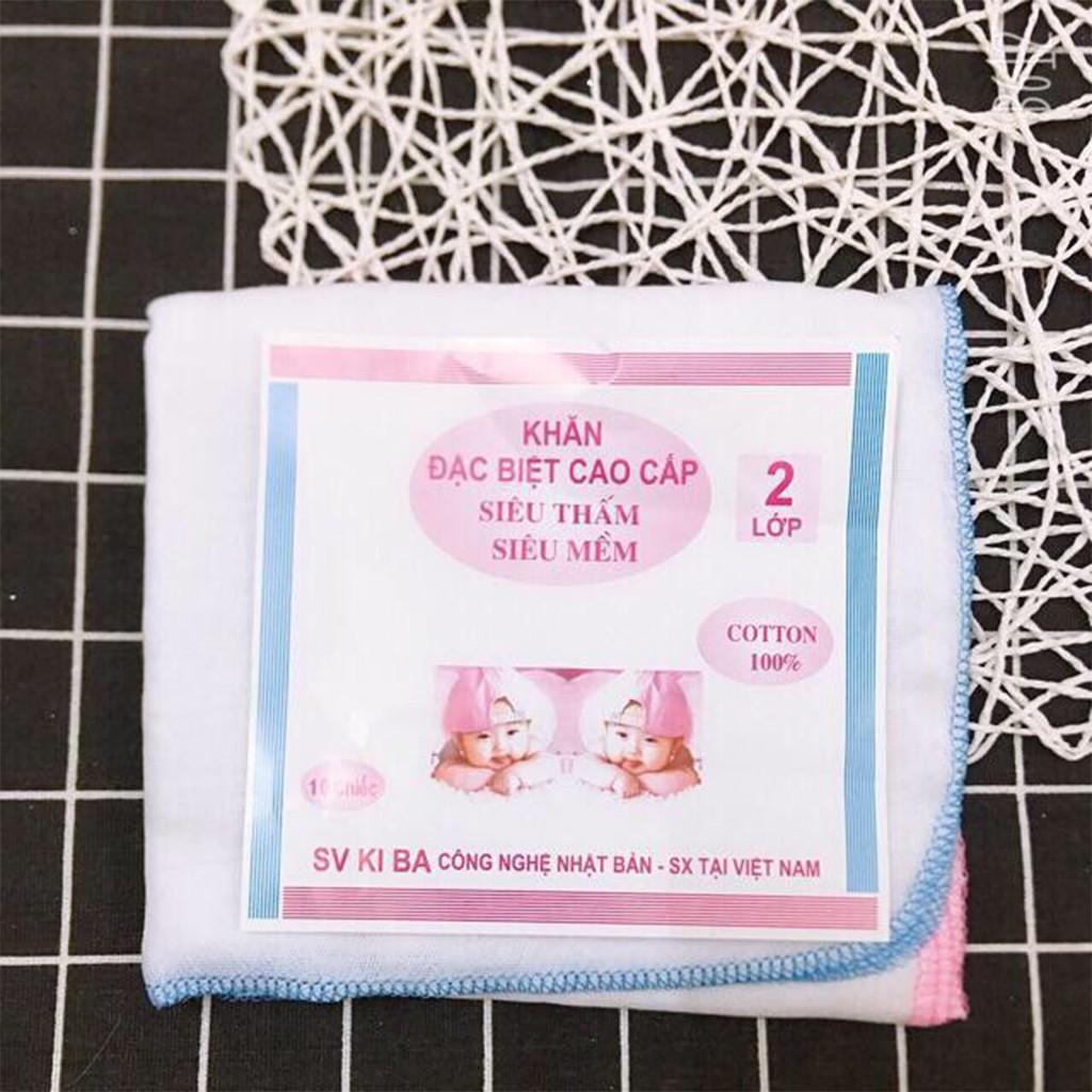 Khăn sữa xô trắng siêu mềm cho bé trai gái sơ sinh – K03