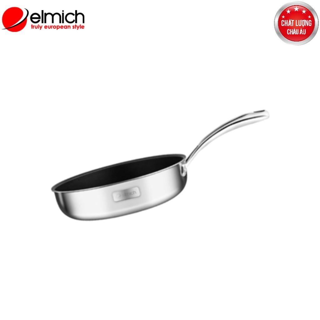 Chảo Inox cao cấp 2 lớp đáy liền Elmich Tri-Max Size 20-24-26-28cm