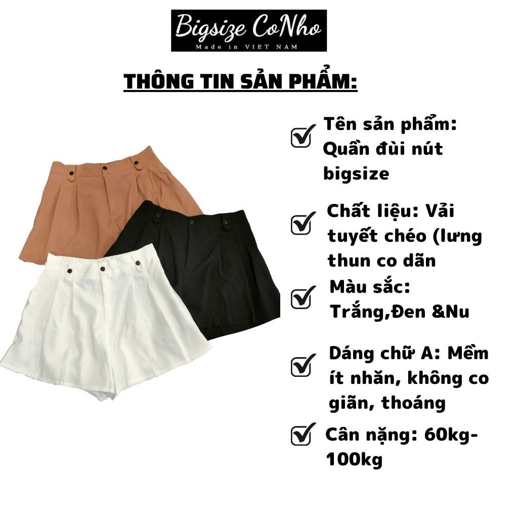 Quần short bigsize nữ form rộng 58-95kg QDM