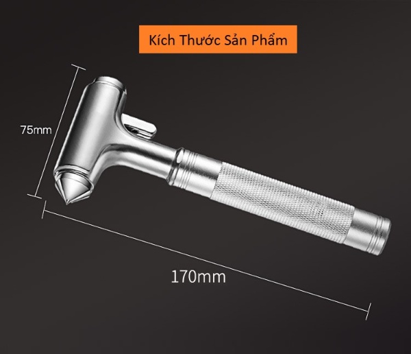 Búa phá kính thoát hiểm trên xe hơi, xe bus M06 ( Tặng kèm đèn led mini cắm cổng USB ngẫu nhiên )