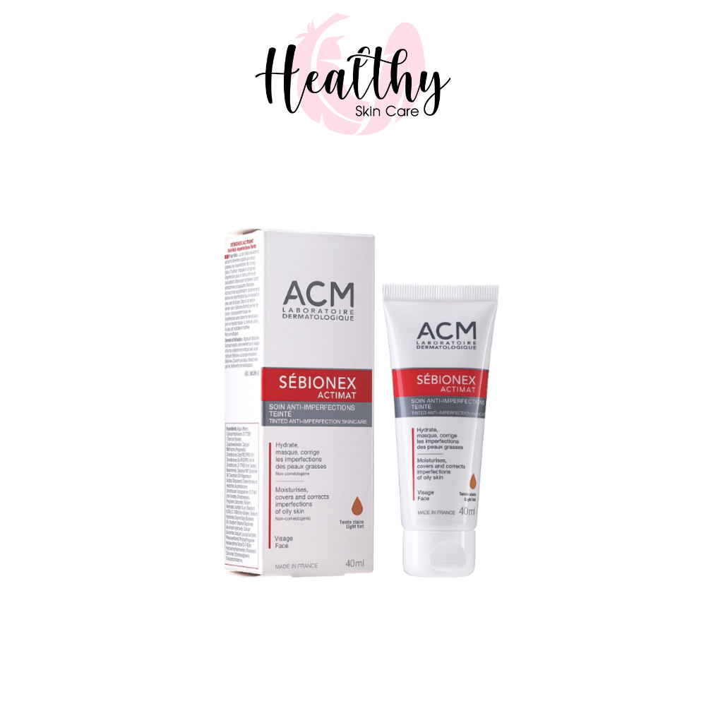 Kem Dưỡng Che Khuyết Điểm Cho Da Mụn Và Da Dầu ACM Sebionex Actimat Tinted Anti-Imperfection Skincare 40ml