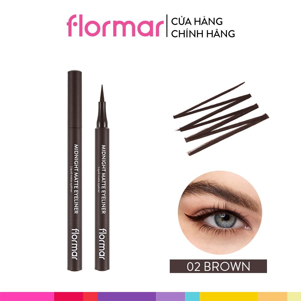 Bút kẻ mắt nước Flormar Midnight Matte Eyeliner siêu nét, siêu mảnh, siêu nhanh khô