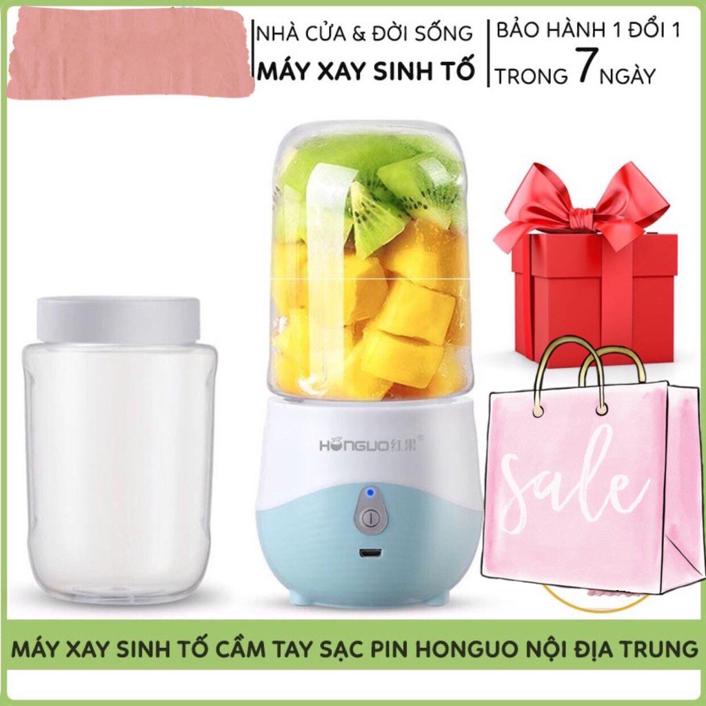 Máy xay sinh tố cầm tay đa năng Honguo, máy xay nhỏ gọn và tiện lợi (Giao màu ngẫu nhiên)