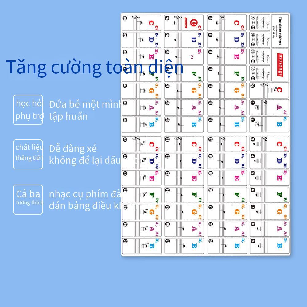 Phong cách mới nhất của đám mây nhạc đàn piano miếng dán đàn organ điện tử 6188 phím trong suốt thang âm nhóm từ miếng dán ghi chú X-01ZM