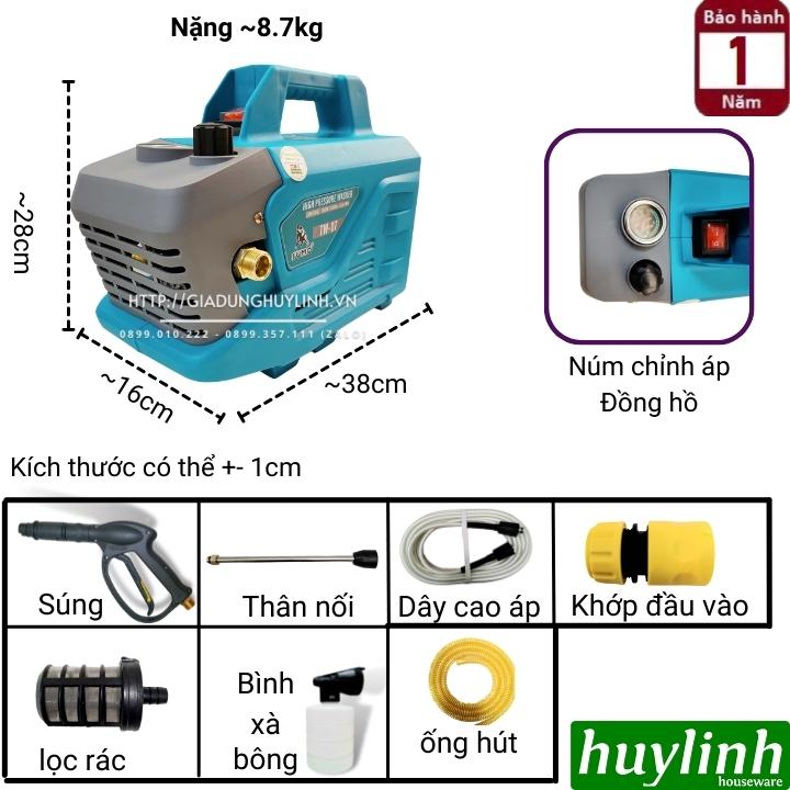 Máy rửa xe CÓ CHỈNH ÁP Sumo TW07 - Công suất 2300W - Áp lực bơm 150 bar - Motor từ lõi đồng 100% - Hàng chính hãng