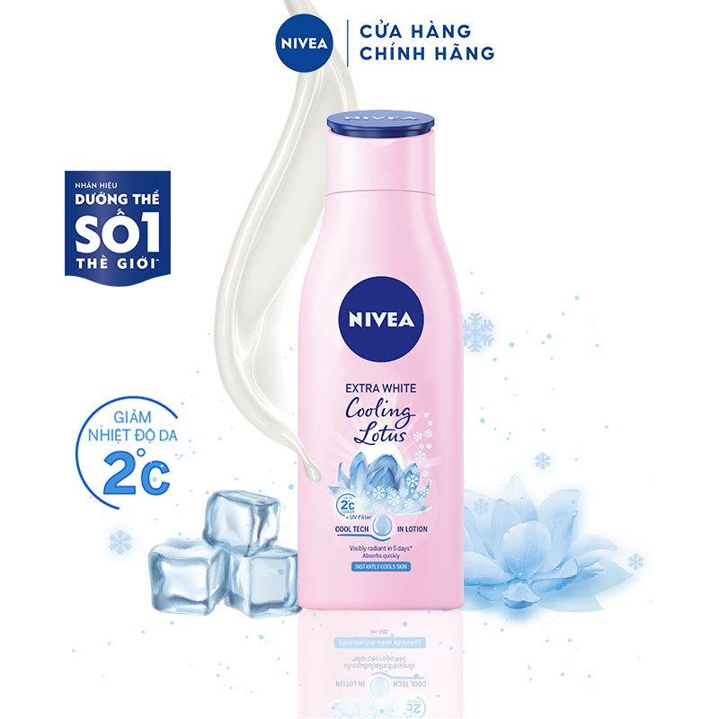 Sữa Dưỡng Thể Dưỡng Trắng Dịu Mát Nivea Cooling Lotus