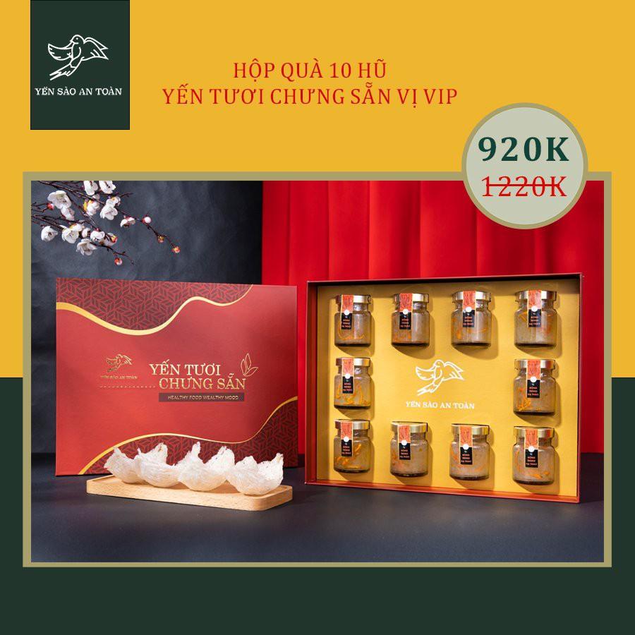 Yến chân rút lông nguyên chất dinh dưỡng cao 61% protein từ tổ yến Khánh Hòa Yến Sào An Toàn Hộp 50g chia sẵn 12 túi