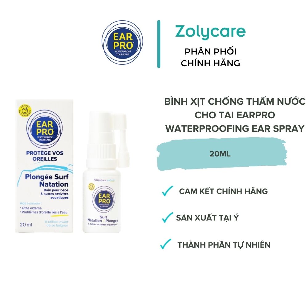 Bình xịt chống thấm nước cho tai Earpro Waterproofing Ear Spray 20ml