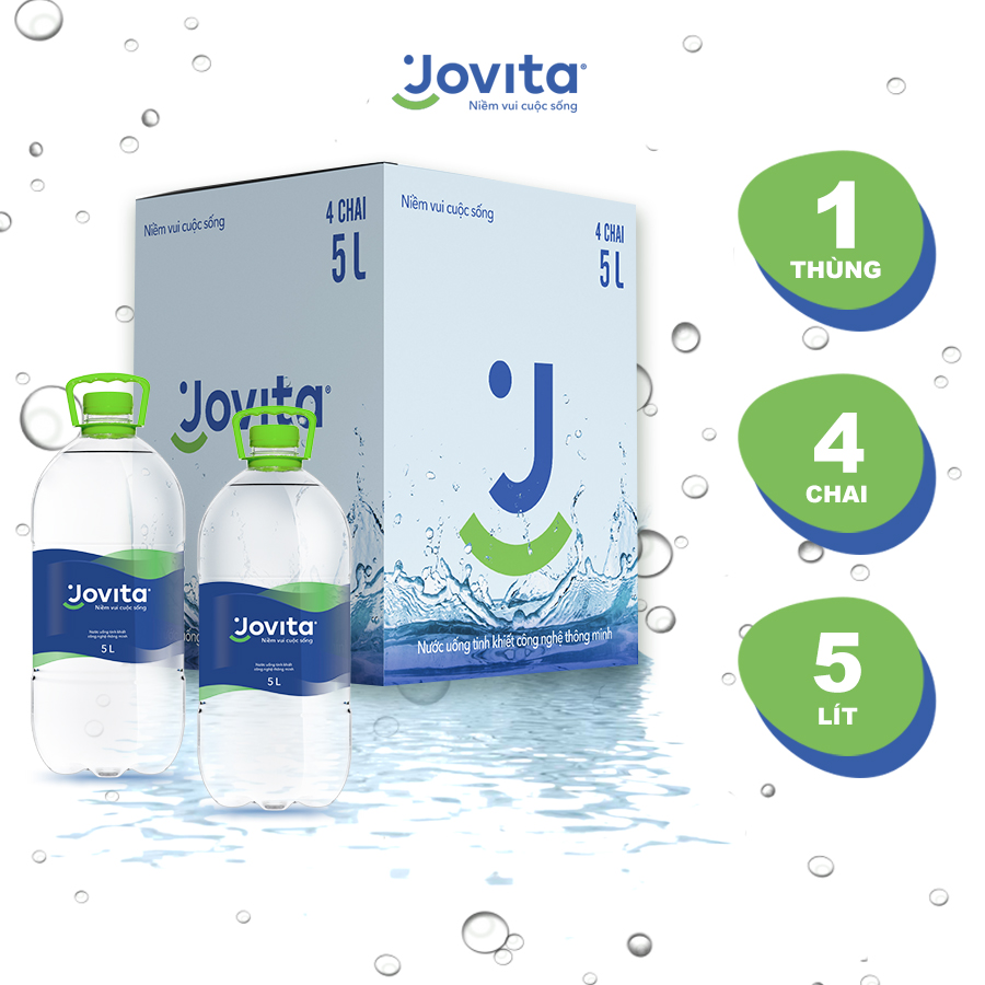 Thùng 4 Chai Nước Uống Tinh Khiết Đóng Chai Jovita