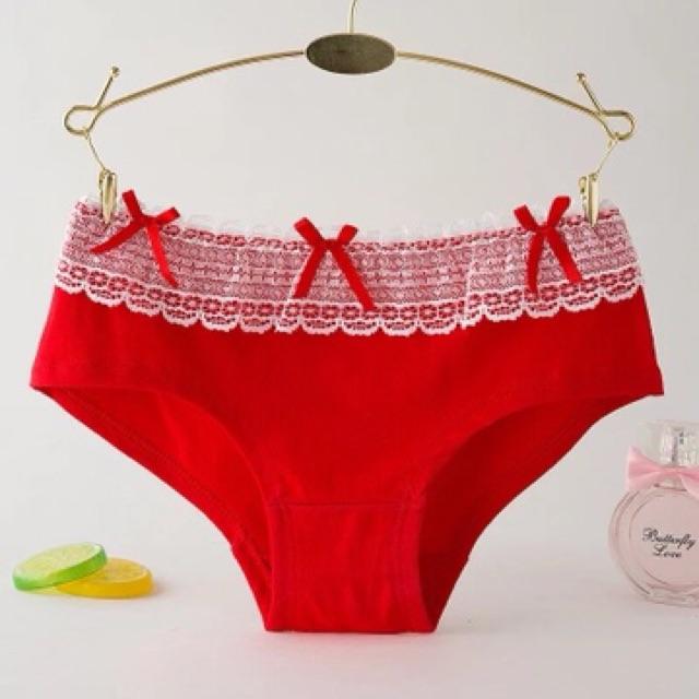 Quần Lót Nữ Cotton Phối Ren Cạp Ngang Eo Thời Trang Hàng Loại đẹp.