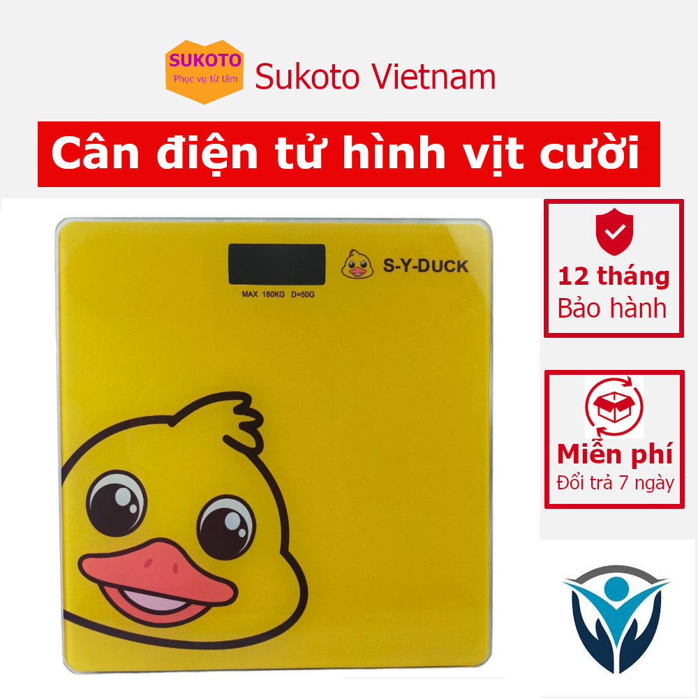 Cân Điện Tử Sức Khỏe - Cân Vịt cười- Đo Nhiệt Độ Phòng