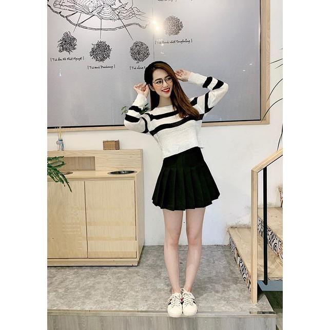 Chân váy xếp ly NGẮN, XÒE NHẸ NHÀNG mẫu mới năng động
