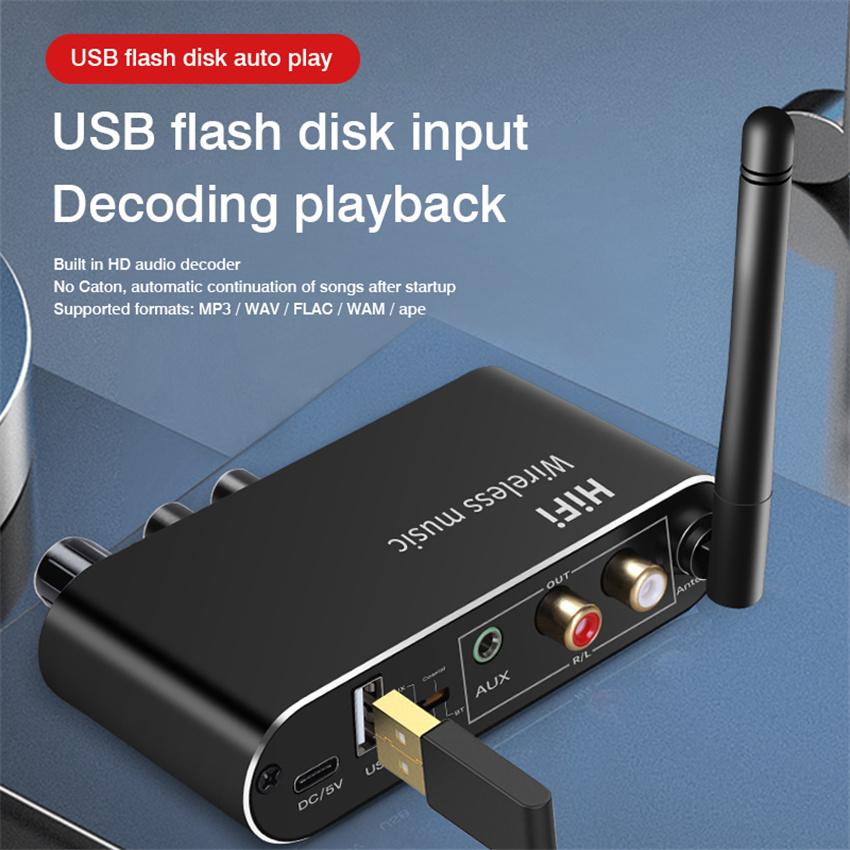 Kỹ Thuật Số Sang Âm Thanh Analog DAC Bộ Chuyển Đổi Tín Hiệu Đồng Trục Quang Học Spdif Sang 3.5MM 3.5 AUX Bộ Khuếch Đại RCA Bộ Giải Mã Bộ Thu Bluetooth 5.0