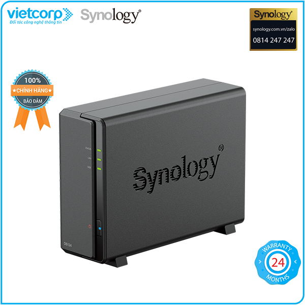 Thiết bị lưu trữ NAS Synology DS124 - Hàng Chính Hãng